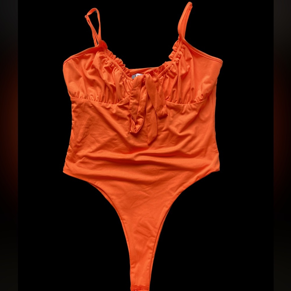 Neon spaghetti strap body suit